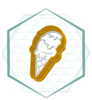 Jillbeesz Ice Cream Cone Double Cookie Cutter