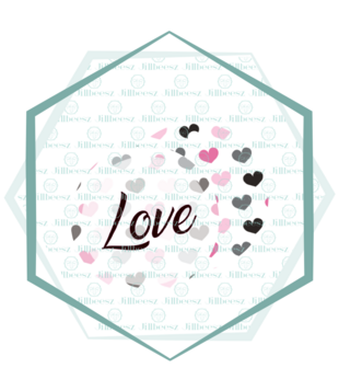 LABEL ROND &quot;LOVE&quot; - Zwart - 25 stuks 