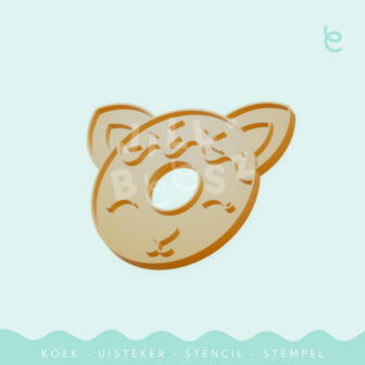 Jillbeesz Donut Cat Cookie Cutter