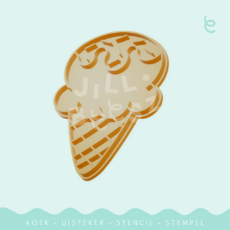 Jillbeesz Ice Cream Cone 1 Cookie Cutter