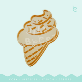 Jillbeesz Ice Cream Cone 2 Cookie Cutter