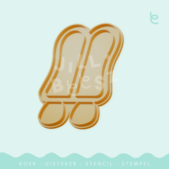 Jillbeesz Ice Cream Popsicle 2 Cookie Cutter