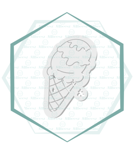 Jillbeesz Ice Cream Cone Double Cookie Cutter