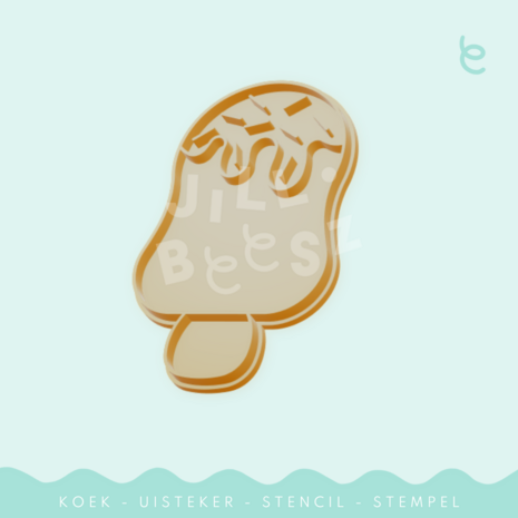 Jillbeesz Ice Cream Popsicle Cookie Cutter