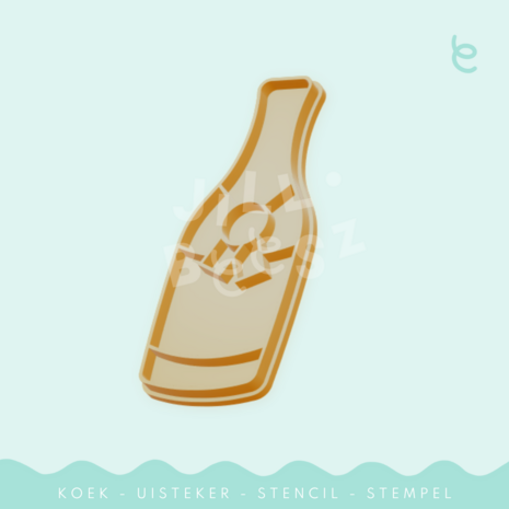 Jillbeesz Champagne Bottle Cookie Cutter