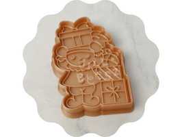 Piet met kadootjes  (INCL STEMPEL)