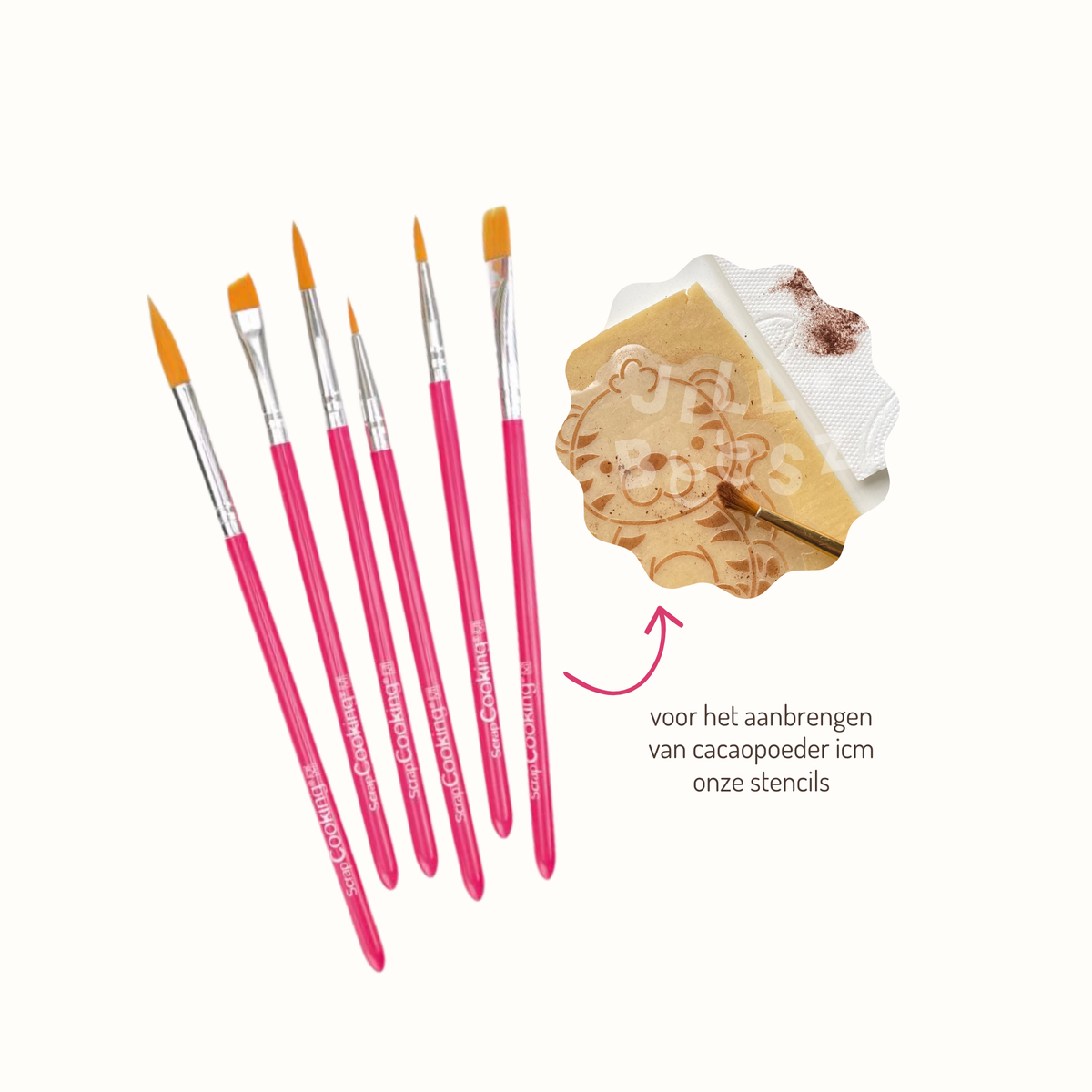 Scrapcooking Food Brush Set/6  (Kwasten)