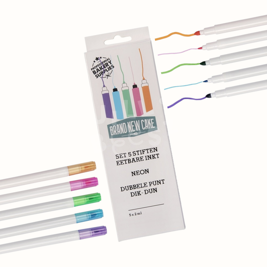 Neon Stiften eetbare inkt set/5